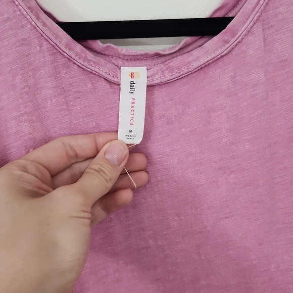 Daily Practice by Anthropologie Asymmetrical Ruffle-Hem Dress Blossom Pink M Med - Picture 3 of 6